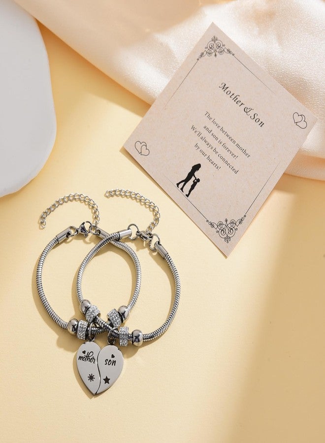 Yonhon Mother Son Bracelet Set for 2, Mom Son Matching Bracelets for 2 - Image 4